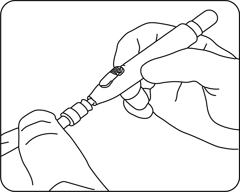Step 1 — attach needle