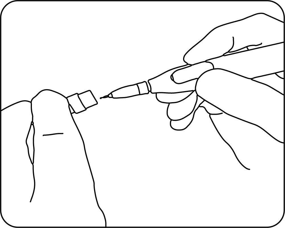 Step 3 — uncap needle