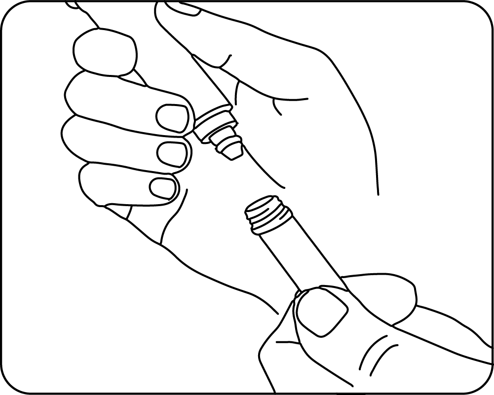 Step 7 — remove collection tube