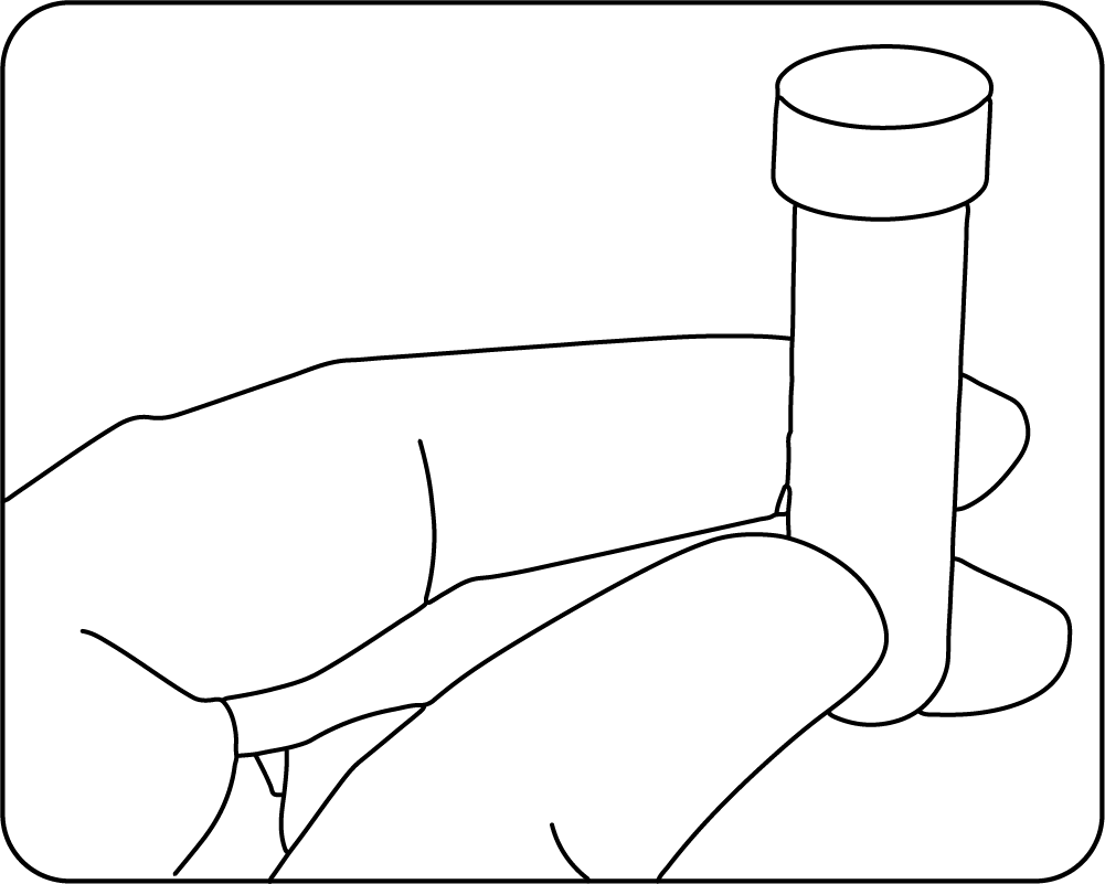 Step 8 — cap the barrel and discard the device